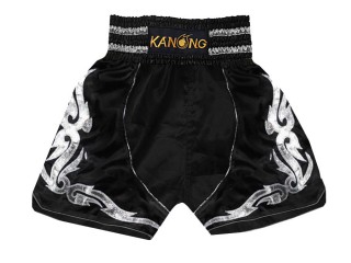 Boxing Trunks, Boxing Shorts : KNBSH-202-Black